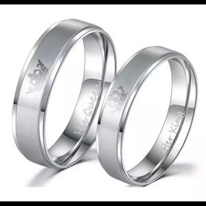 Stainless steel rings with ingraved